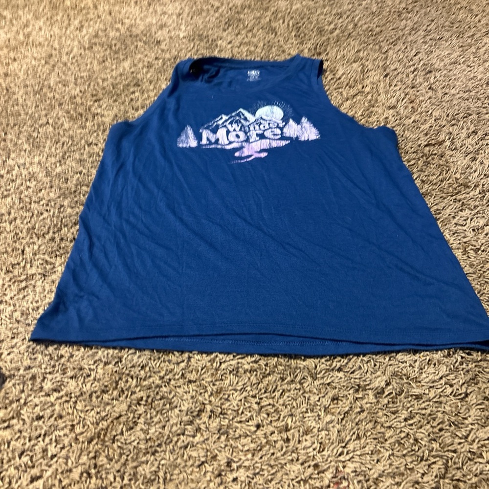 Athletic Works Blue Tank Top with Logo